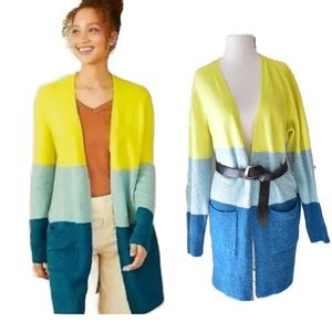 Color blocked open Cardigan